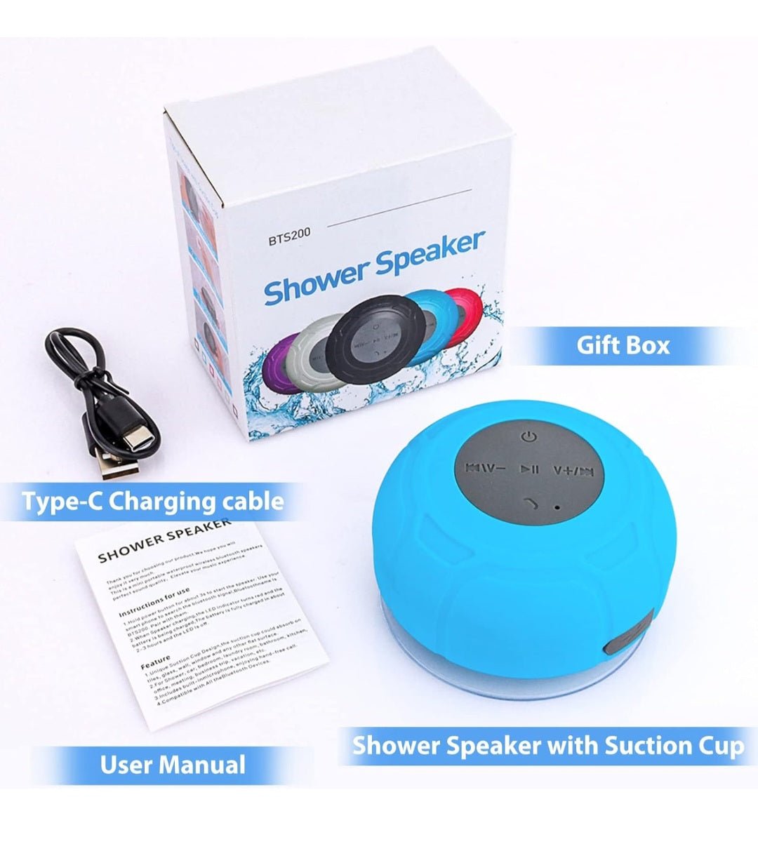 Led Shower Speaker - RN Shop Led Shower SpeakerRN ShopRN Shop LSSG20231006