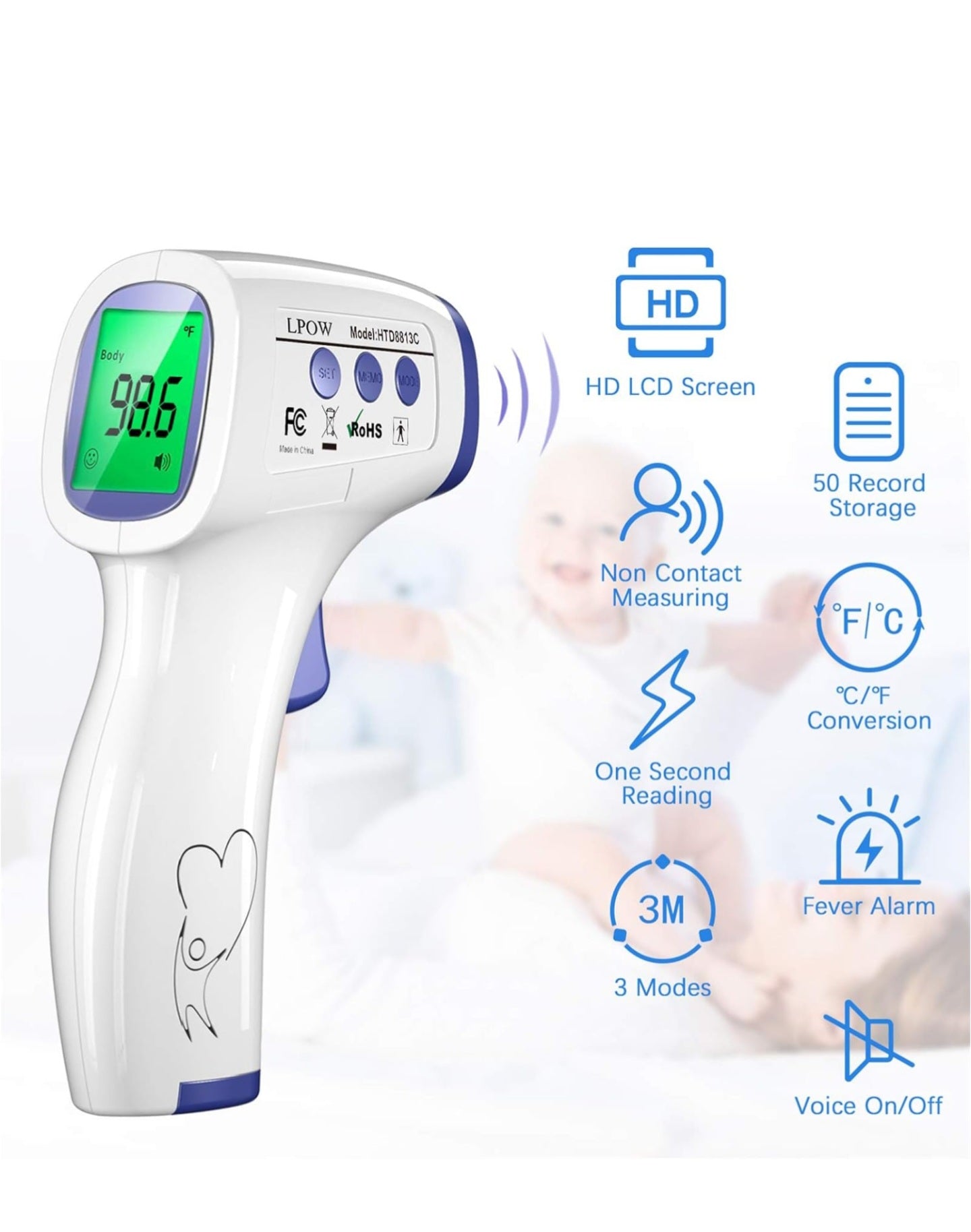 Smart Infrared Thermometer – Fast, Accurate, No - Contact | FDA - Approved - RN Shop Smart Infrared Thermometer – Fast, Accurate, No - Contact | FDA - ApprovedRN Shop RN Shop 